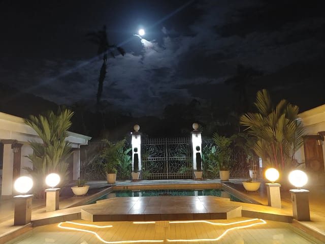 Aerial pool view